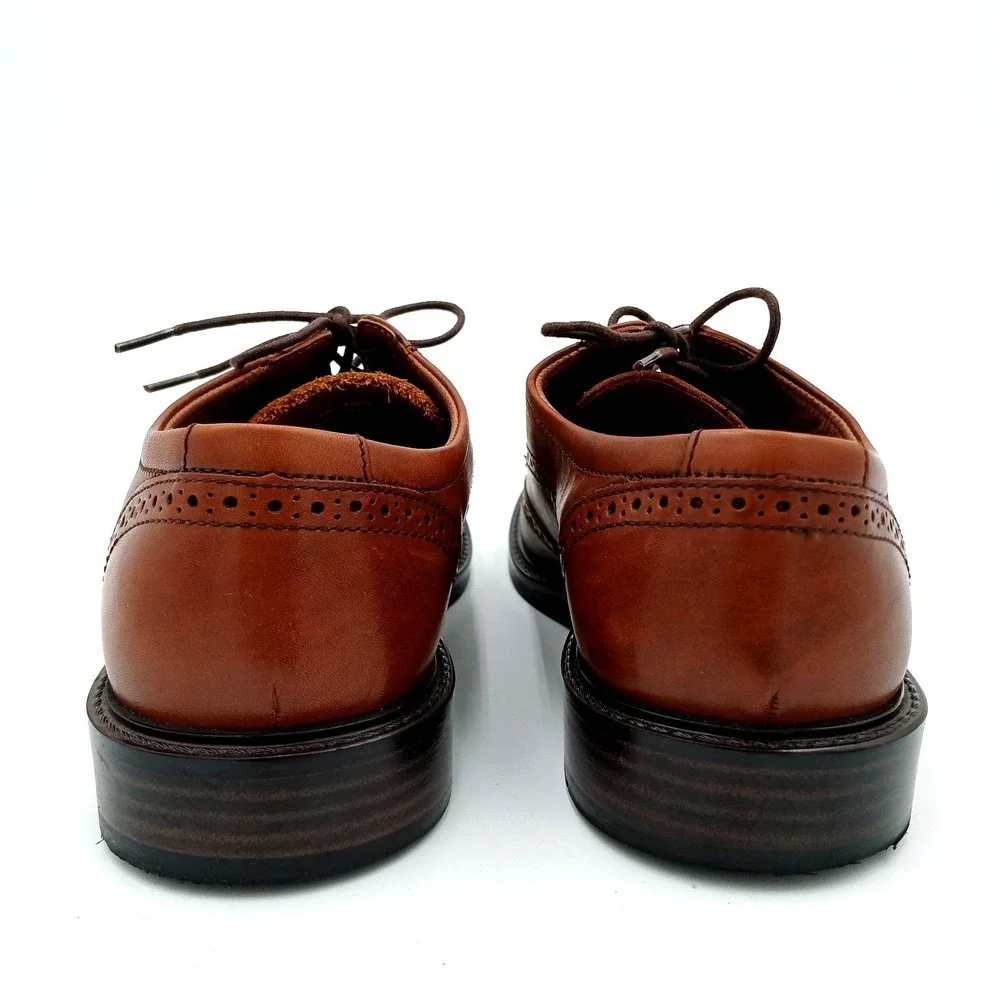 Johnston & Murphy‎ Men's Brown Leather Wingtip Oxford Dress Shoes Size 8M